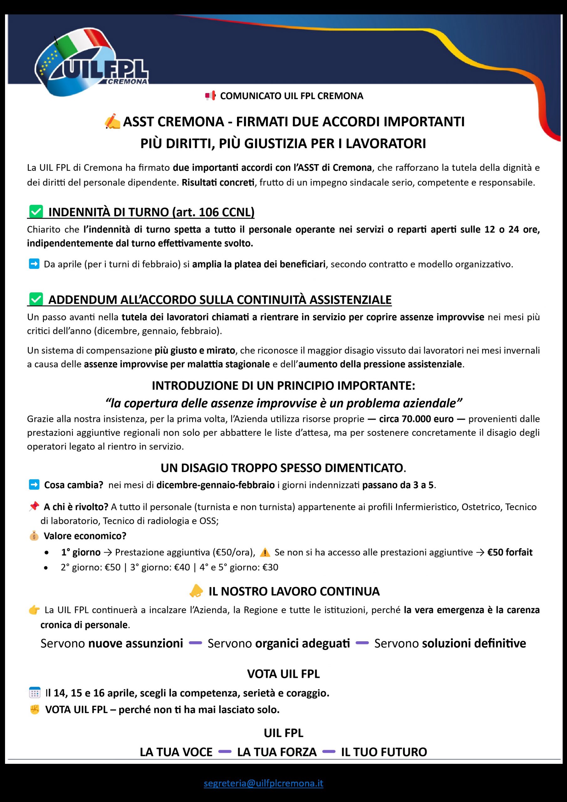 ASST CREMONA – FIRMATI DUE ACCORDI IMPORTANTI